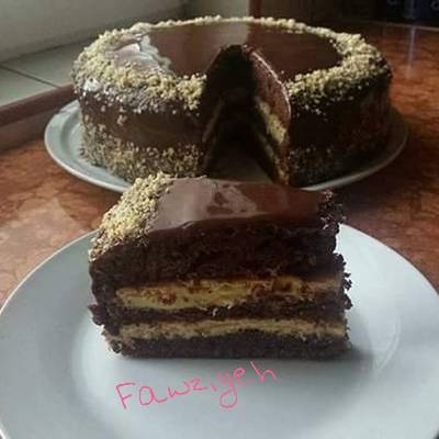  طريقة عمل كيك مع طبقات البسكويت 