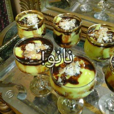  طريقة عمل كاسات الكاسترد بالميل فاى وصوص الشيكولاته 