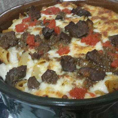  طاجن مكرونه بالكبد والكلاوي الضاني 