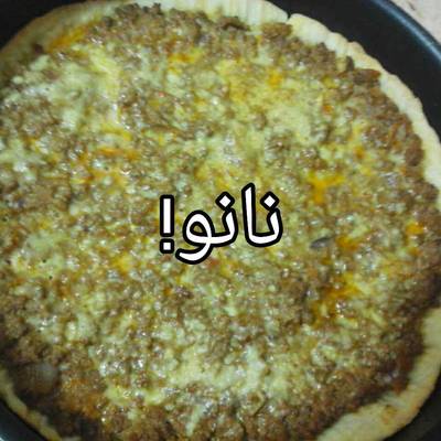  طريقة عمل بيتزا بالحمه المفرومه بتكاتى 