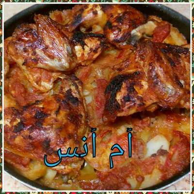  طريقة عمل صنية البطاطس بالفراخ المتبله 