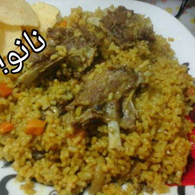  طريقة عمل رز بالخلطه والريش الضانى 
