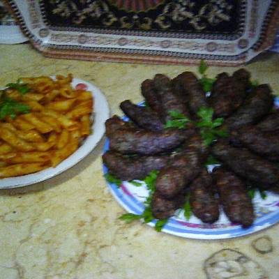  كفته ومكرونه بالصلصه 