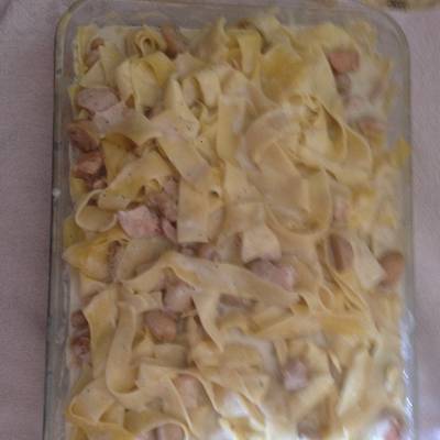  فتوتشيني بصدر الدجاج وافطر والبشاميل بشهي 