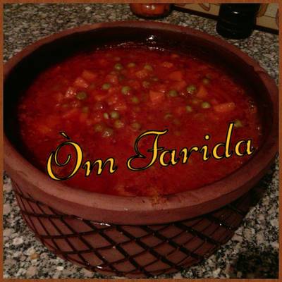  طريقة عمل طاجن البسله باللحم 