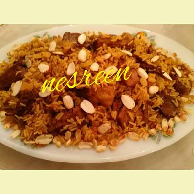  الكبسه السعودي باللحمه 