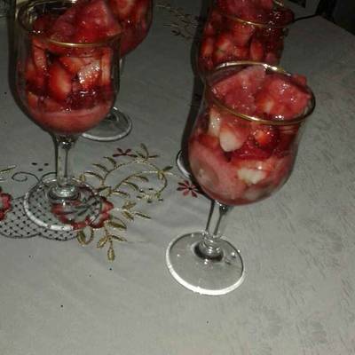  طريقة عمل كاس الفراولة بالسكر 