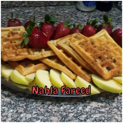  طريقة عمل الوافل بالشوكليت شيبس 