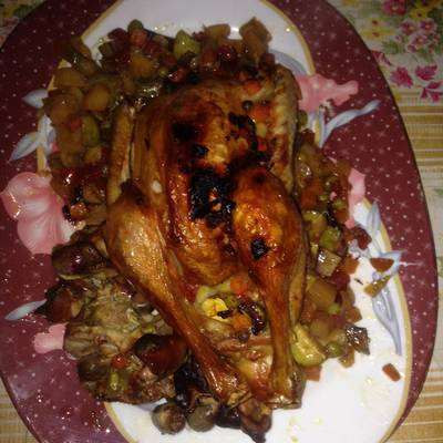  طريقة عمل دجاج محشو بالخضار 
