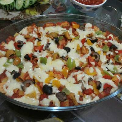  بيتزا المكرونة 