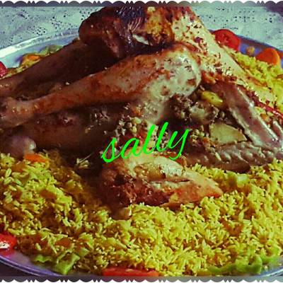  ديك رومى بخلطة الخضروات 