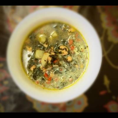  شوربة سبانخ 