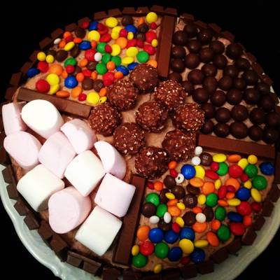  تورتة تشيز كيك الأوريو والكيت كات بطعم النوتيلاالمقادير 