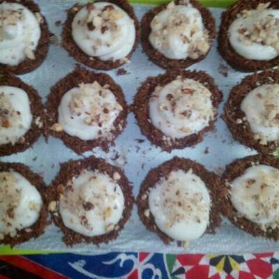  كنافة بالشوكولاتة والكريمة 