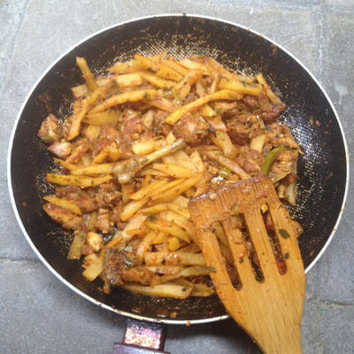  عقدة دجاج مع الارز 