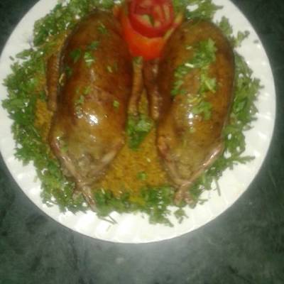  الحمام المحشى ارز 