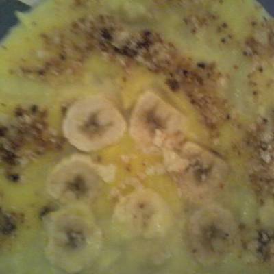  كاسترد بالبسبوسه و الموز 