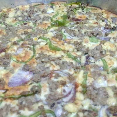  بيتزا بالتونه سريعه في الخلاط 