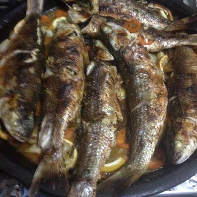  صينية سمك محشي بالفرن 