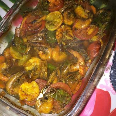  صينية الارز بالجمبري 