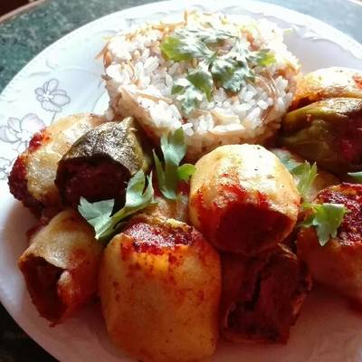  بطاطس محشيه باللحم 