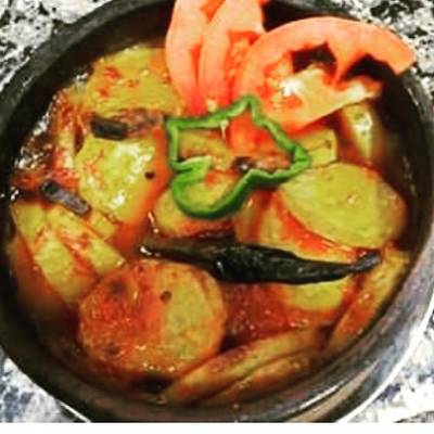  طاجن البطاطس بالفلفل والزيتون 