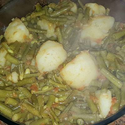  فاصوليا خضرا بالزيت 