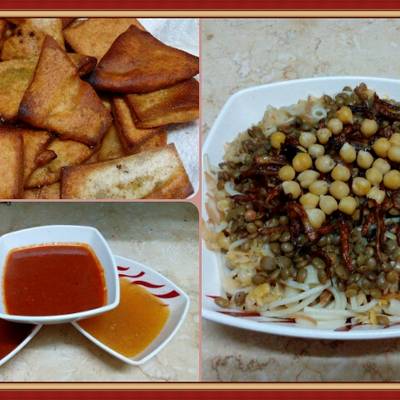  كشري وعيش محمص 