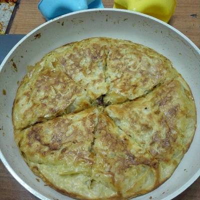  فطيرة الجلاش بالفراخ والمشروم 