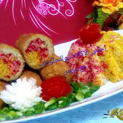  رول الدجاج بحشو الارز الهندى بطريقتى 