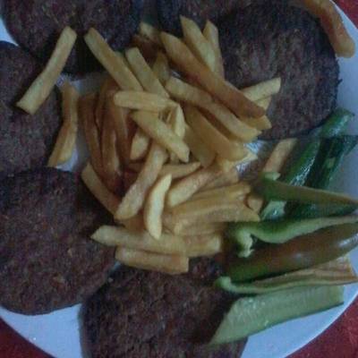  برجر علي ايدي 