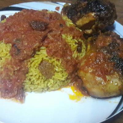  فراخ مشويه بصوص الطماطم الحار