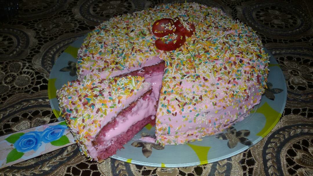  كيك الفراوله 