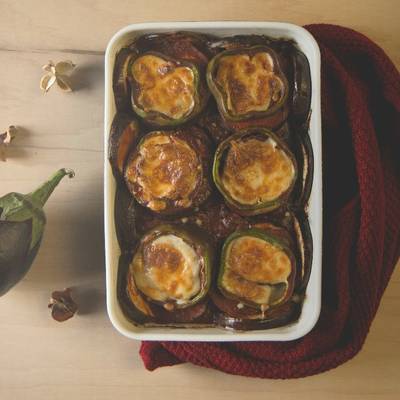  مسقعة باللموزاريلا واللحم المفروم بالفرن 