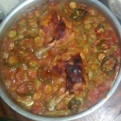  صينية كوسه بالفراخ فى الفرن 