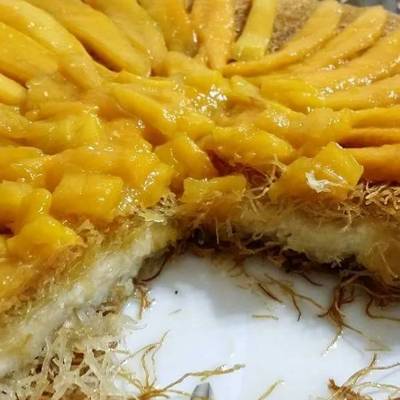  كنافه بالقشطه والمانجو 