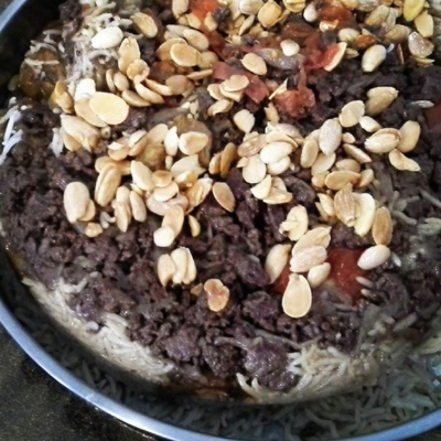  مقلوبه باذنجان 