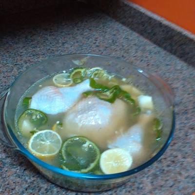  فراخ بالبطاطس والفلفل والليمون في الفرن 