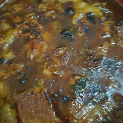  لحمه بدبس الرمان والحمص 