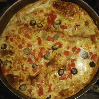  صينية بيتزا الرقاق باللحمة 