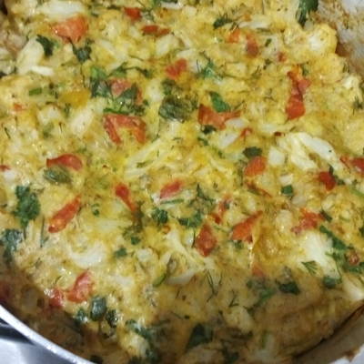  صينيه قرنبيط بالبيض 