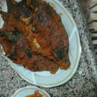  صينيه سمك بالصلصه 