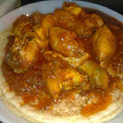  قراصه بصلصة دجاج 