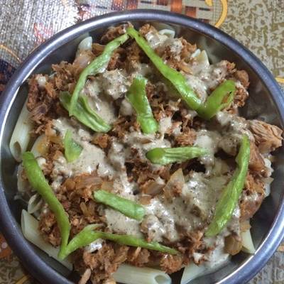  مكرونة بالتونة 