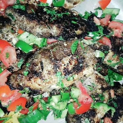  للدايت سمك بلطي مشوي بالرده 
