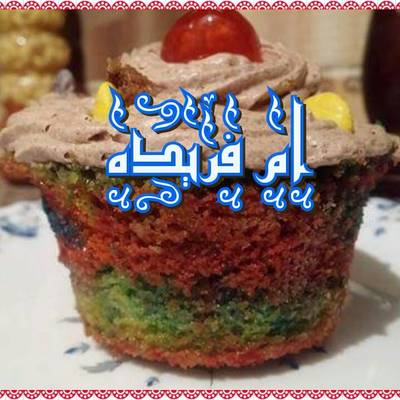  كب كيك قوس قزح 