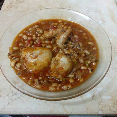  لوبيا بالفراخ 