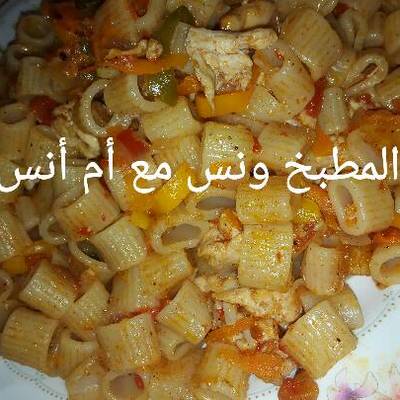  مكرونه بالفراخ والخضروات بطريقتي 