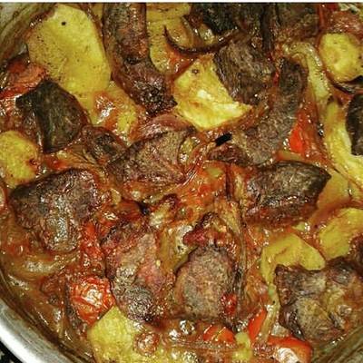  صينيه البطاطس باللحمه في الفرن 