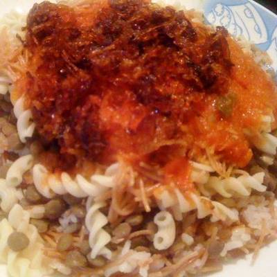  طريقة عمل الكشري بالعدس 